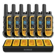 DEWALT DXFRS300 1 Watt Heavy Duty Walkie Talkies 6 Pack w/ Gang Charger